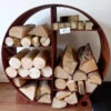 Black Steel Round Log Store & Shelves -Fresh Gardenly Store l Log Store 1
