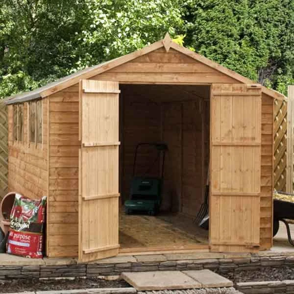 10x 8 Overlap Double Door Apex Wooden Garden Shed 3 10x 8 Overlap Double Door Apex Wooden Garden Shed