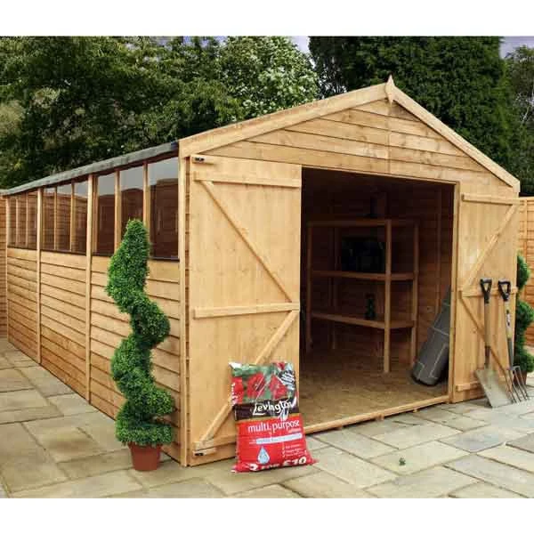 15 X 10 Overlap Double Door Apex Wooden Garden Shed 3 15 X 10 Overlap Double Door Apex Wooden Garden Shed