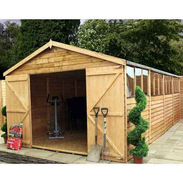 20 X 10 Overlap Double Door Apex Wooden Garden Shed 3 20 X 10 Overlap Double Door Apex Wooden Garden Shed