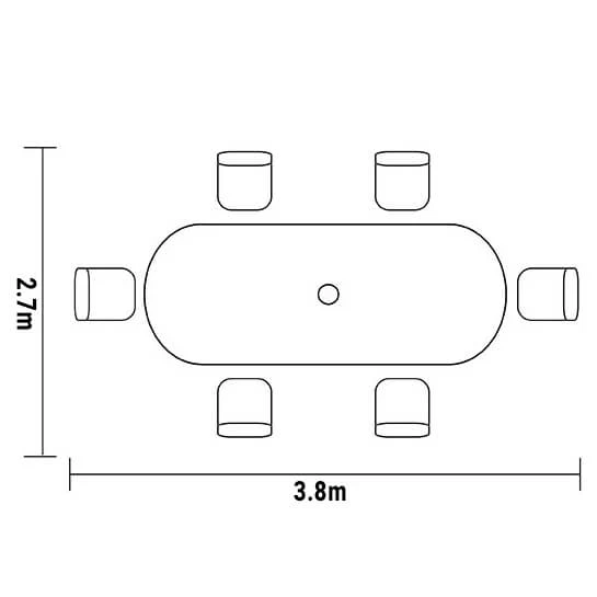 Hartman Amalfi 6 Seat Oval Dining Set In Bronze/Amber 6 Hartman Amalfi 6 Seat Oval Dining Set In Bronze/Amber - Image 4