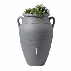 Garantia Antique Amphora Water Butt, 600 Litres, In Dark Granite 5 Garantia Antique Amphora Water Butt, 600 Litres, In Dark Granite -Fresh Gardenly Store l amphora granite 2