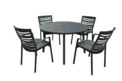 Hartman Aurora Round 4 Seater Set In Xerix / Flint -Fresh Gardenly Store l aurora4