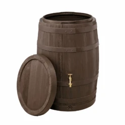 Garantia Barrica Rainwater Barrel, 420 Litres, In Brown -Fresh Gardenly Store l barrica 3