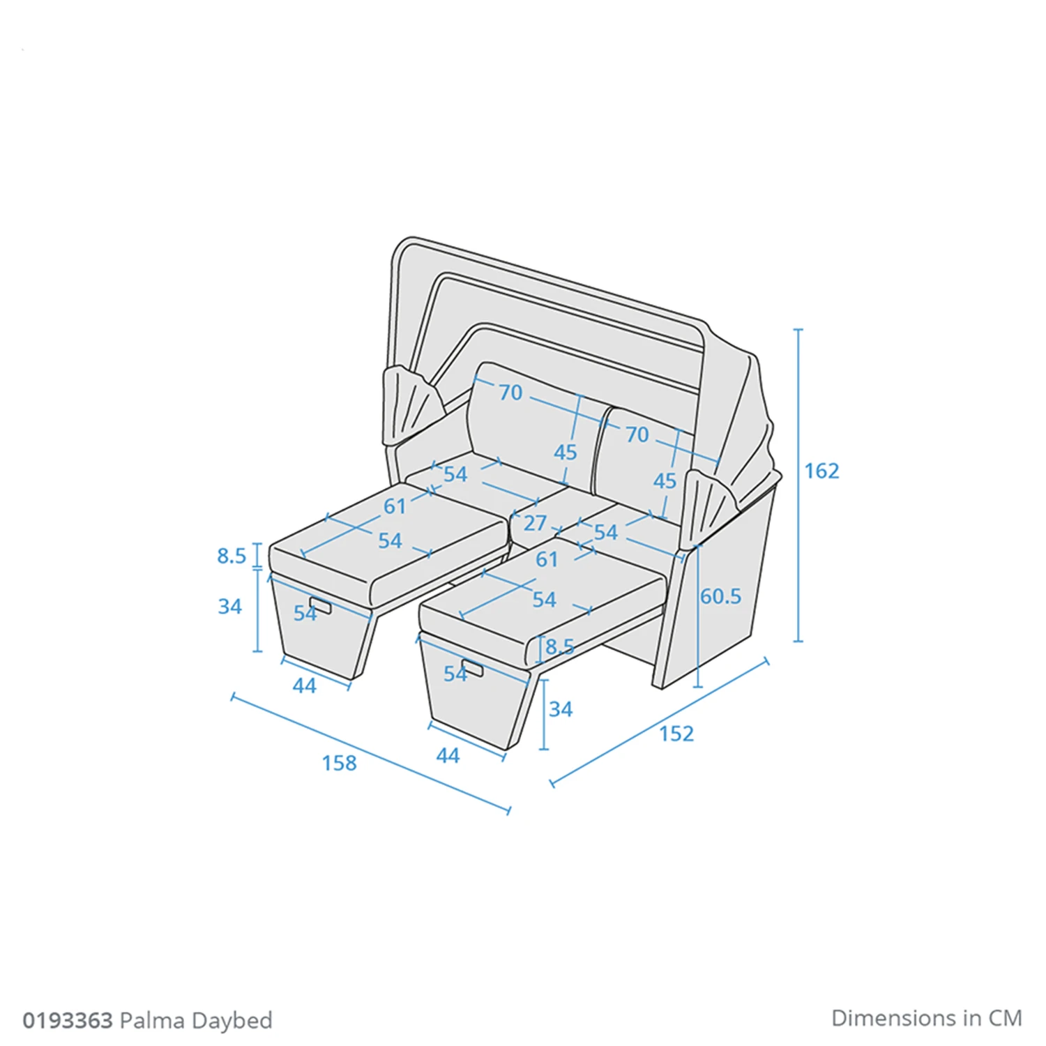 Kettler Palma Daybed In Oyster 6 Kettler Palma Daybed In Oyster - Image 4