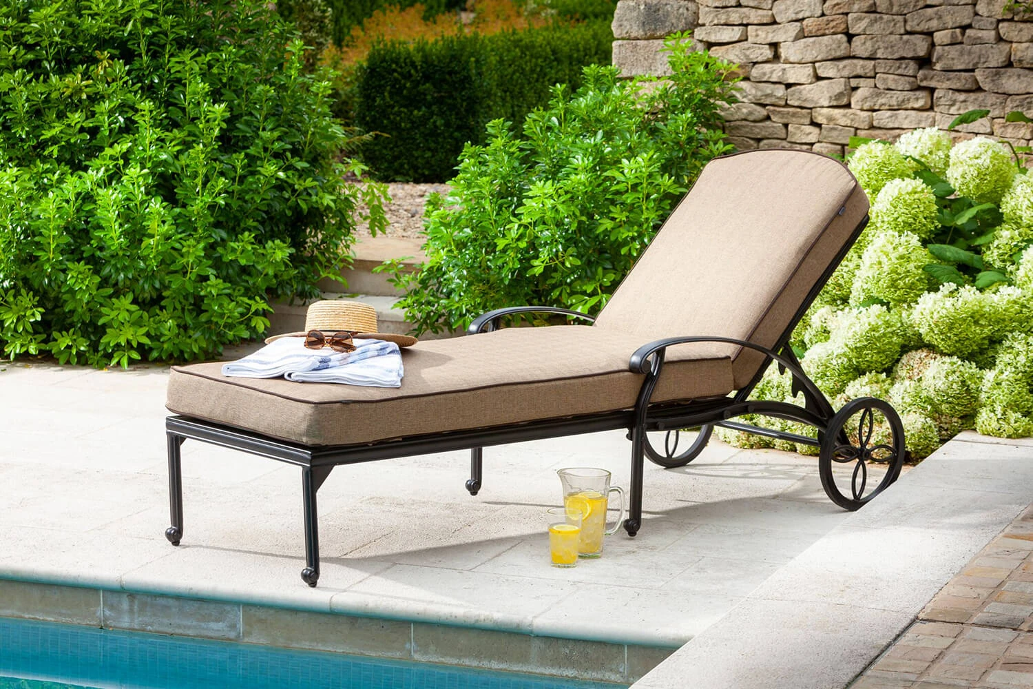 Hartman Amalfi Lounger With Cushion In Bronze / Amber 3 Hartman Amalfi Lounger With Cushion In Bronze / Amber