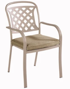 Hartman Berkeley Cast Aluminium Armchair With Cushion - Maize/Wheatgrass -Fresh Gardenly Store l hartman berkeley dining chair maize wheatgrass 02