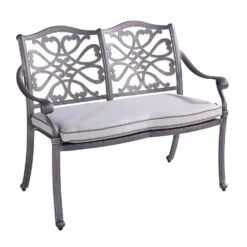 Hartman Capri 2 Seat Bench In Antique Grey / Platinum 10 Hartman Capri 2 Seat Bench In Antique Grey / Platinum -Fresh Gardenly Store l hartman capri 2 seat bench antique grey studio
