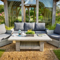 Hartman Heritage Tuscan 3 Seat Lounge Set In Ash / Slate -Fresh Gardenly Store l hartman heritage 3 seat sofa ash 2