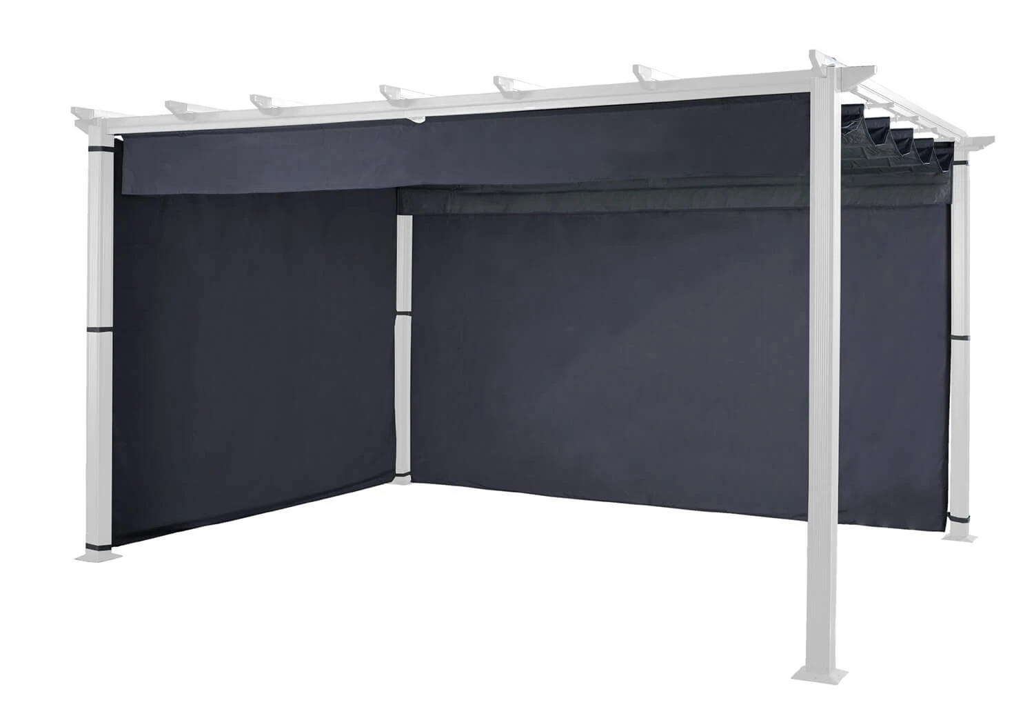 Hartman Roma 4x3 Pergola Curtains In Grey 3 Hartman Roma 4x3 Pergola Curtains In Grey
