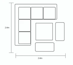 Hartman Heritage Grand Tuscan Square Corner Sofa Set In Ash / Slate -Fresh Gardenly Store l heritage corner dimentions 1