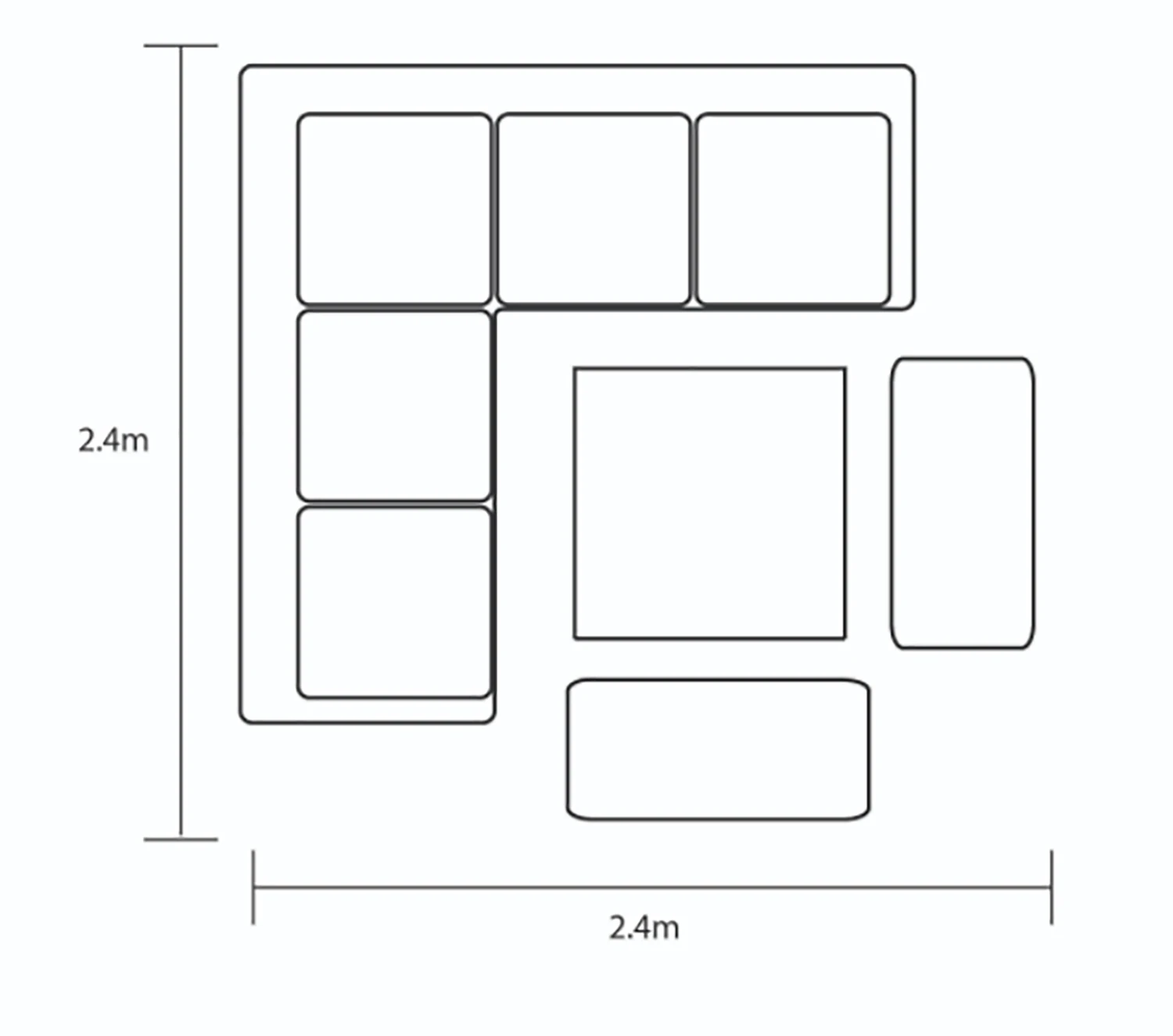 Hartman Heritage Grand Tuscan Square Corner Sofa Set In Beech / Dove 7 Hartman Heritage Grand Tuscan Square Corner Sofa Set In Beech / Dove - Image 5