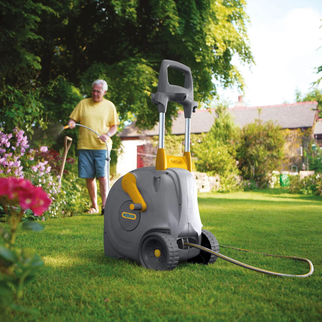 Hozelock Fast Reel - 40m Free Standing Cart - 2450 4 Hozelock Fast Reel - 40m Free Standing Cart - 2450 - Image 2