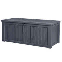 Keter Rockwood Storage Box - Anthracite -Fresh Gardenly Store l keter rockwood anthracite storage box