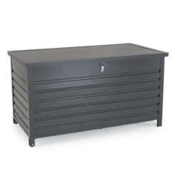 Kettler Medium Aluminium Storage Box In Grey -Fresh Gardenly Store l kettler aluminium storage medium 2