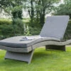 Kettler Universal Weave Lounger - White Wash And Taupe