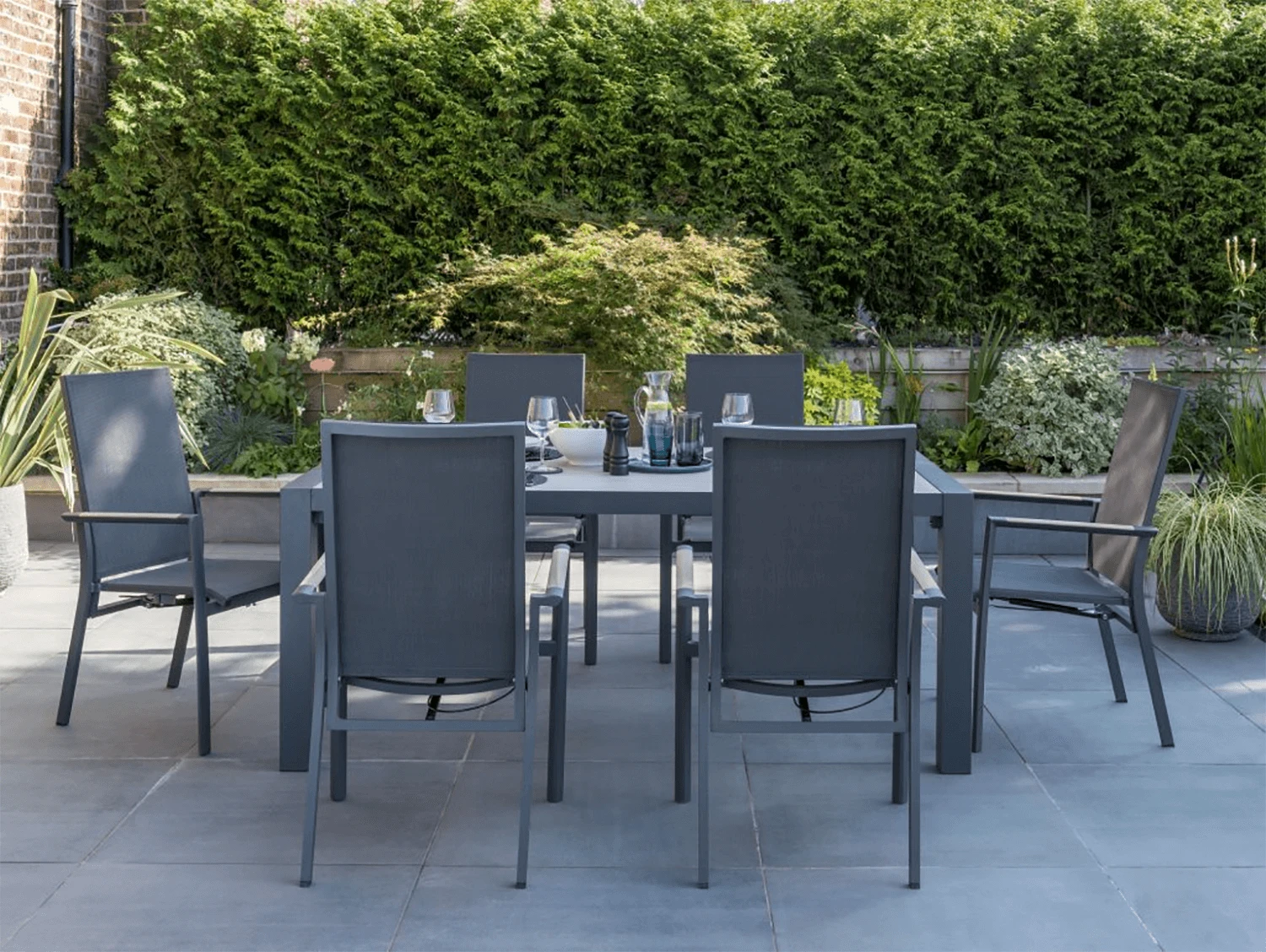 Kettler Surf Active 6 Seater Rectangular Dining Set In Iron Grey 3 Kettler Surf Active 6 Seater Rectangular Dining Set In Iron Grey