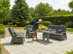 LIFE Aloha Sofa Lounge Set In Lava / Yacht Grey / Carbon -Fresh Gardenly Store l life aloha lounge set lava 3