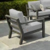 LIFE Timber Cast Aluminium Arm Chair In Lava / Mouse Grey 1 LIFE Timber Cast Aluminium Arm Chair In Lava / Mouse Grey -Fresh Gardenly Store l life timber lava mouse grey armchair
