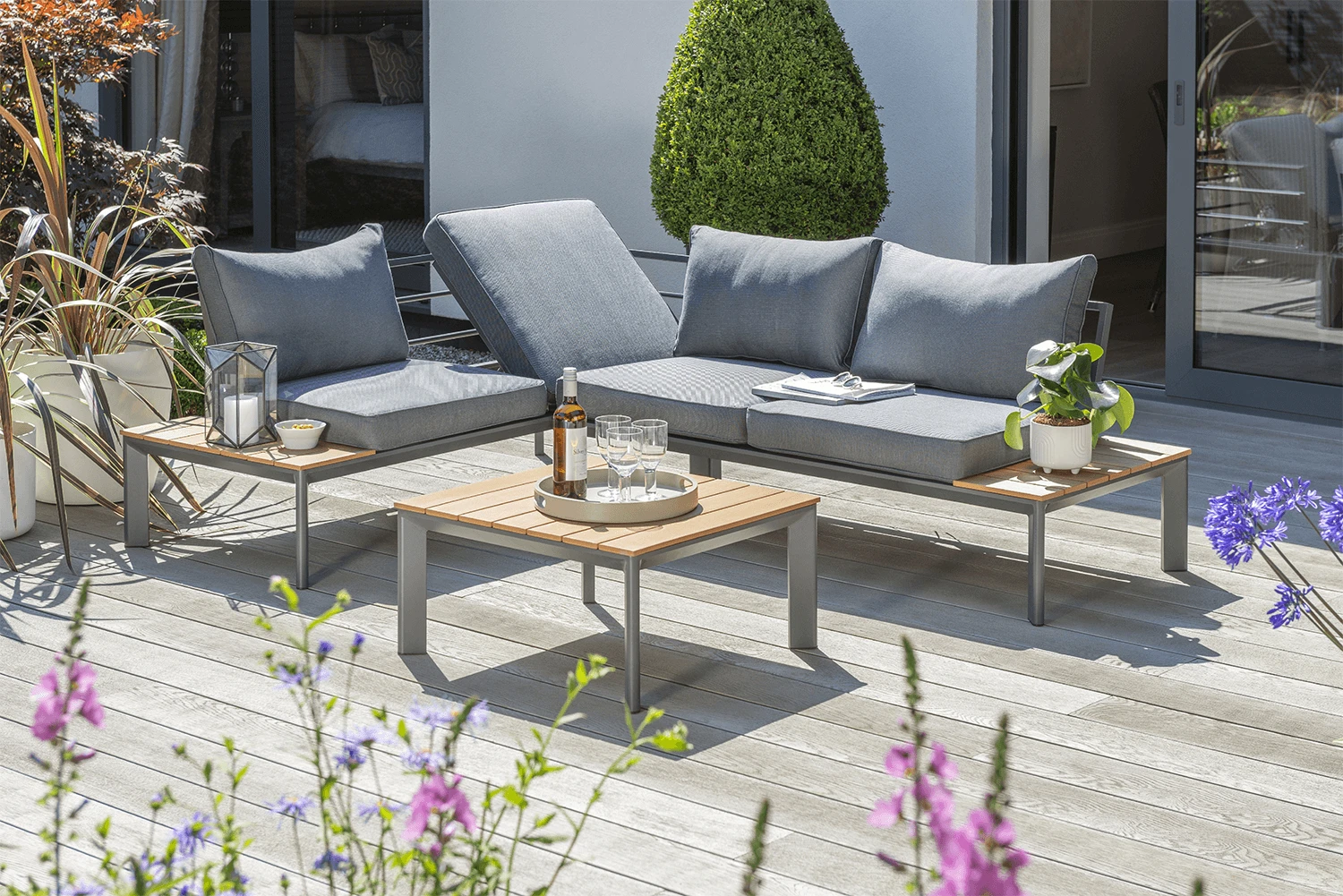 Norfolk Leisure Carrow Corner Sofa Set In Anthracite/Grey 4 Norfolk Leisure Carrow Corner Sofa Set In Anthracite/Grey - Image 2