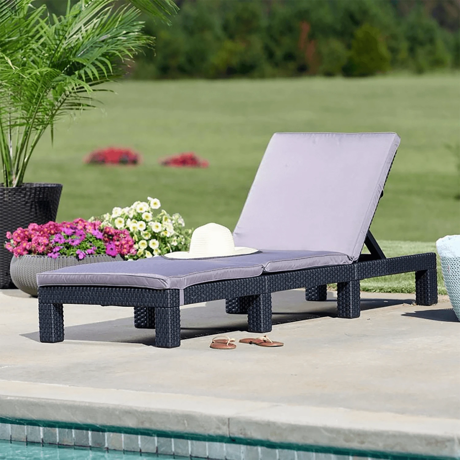 Norfolk Leisure Daytona Sun Lounger In Anthracite/Grey 3 Norfolk Leisure Daytona Sun Lounger In Anthracite/Grey