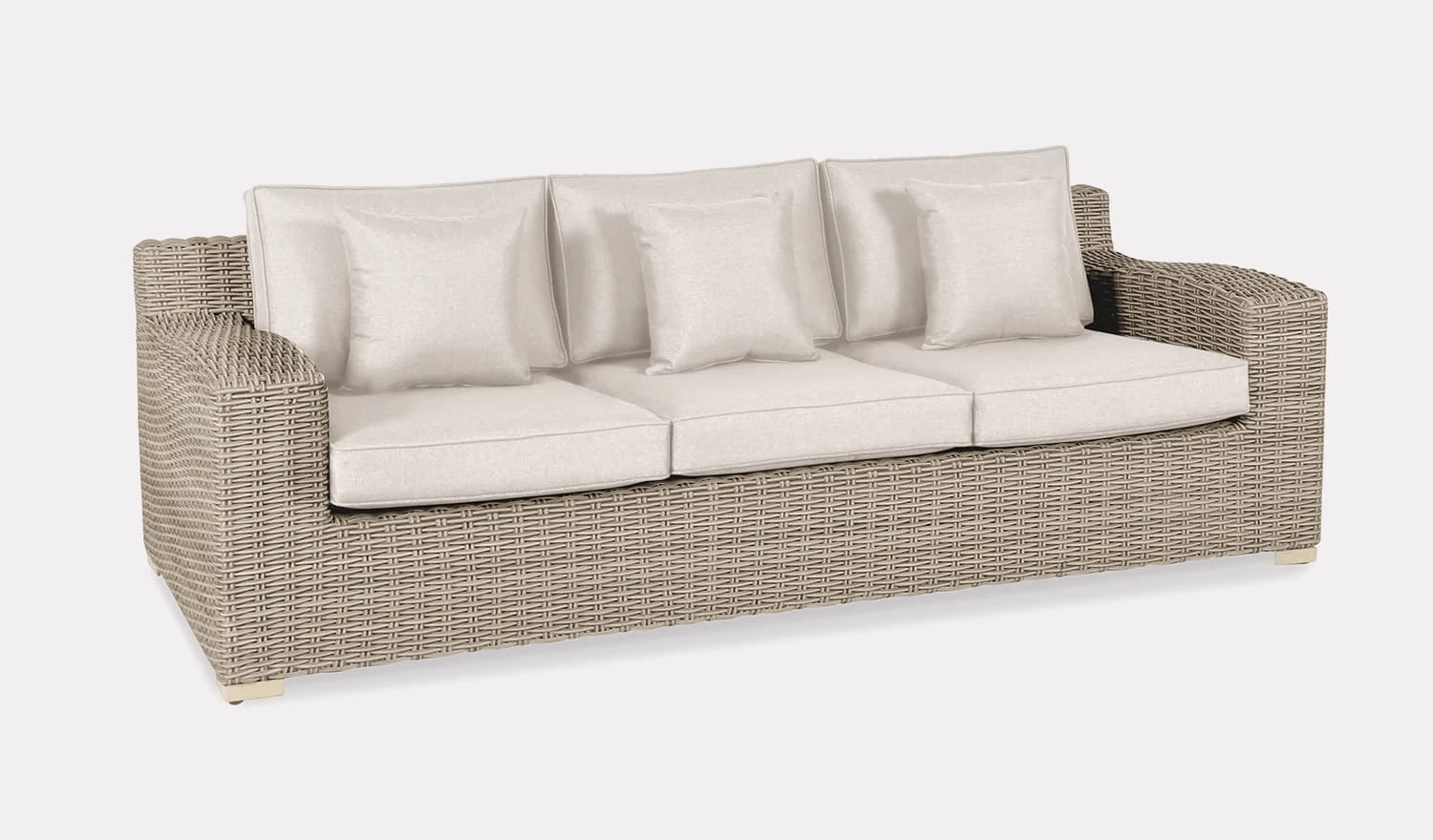 Kettler Palma Luxe 3 Seat Sofa In Oyster And Stone 3 Kettler Palma Luxe 3 Seat Sofa In Oyster And Stone