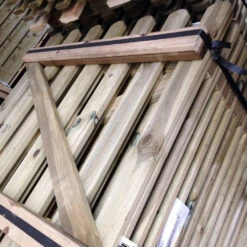 Wooden Picket Garden Gate Hand Built With FSC Tanalised Treated Wood - 90cm (3ft) Tall X 90cm (3ft) -Fresh Gardenly Store l picket gate main 2 zpsjeyn30rq