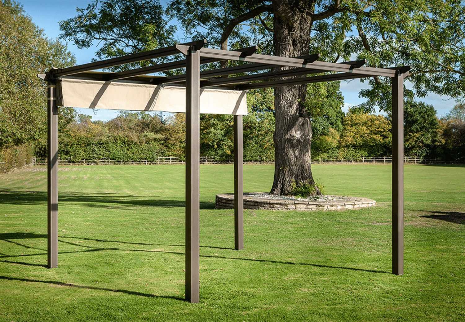 Hartman Roma Pergola 3m X 3m - Bronze Caramel 4 Hartman Roma Pergola 3m X 3m - Bronze Caramel - Image 2