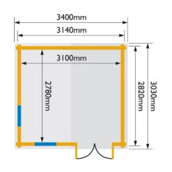 Rowlinson Garden Retreat Log Cabin In A Natural Finish -Fresh Gardenly Store l rowlinson garden retreat 4