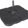 Norfolk Leisure Royce 100kg Four Part Parasol Base - Black -Fresh Gardenly Store l royce 4part base