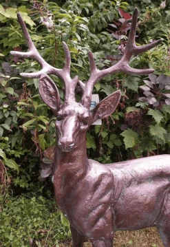 Large Standing Stag Aluminium Ornament - 97cm Tall 9 Large Standing Stag Aluminium Ornament - 97cm Tall -Fresh Gardenly Store l stag97cm 3