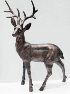Large Standing Stag Aluminium Ornament - 97cm Tall 11 Large Standing Stag Aluminium Ornament - 97cm Tall -Fresh Gardenly Store l stag97cm 5