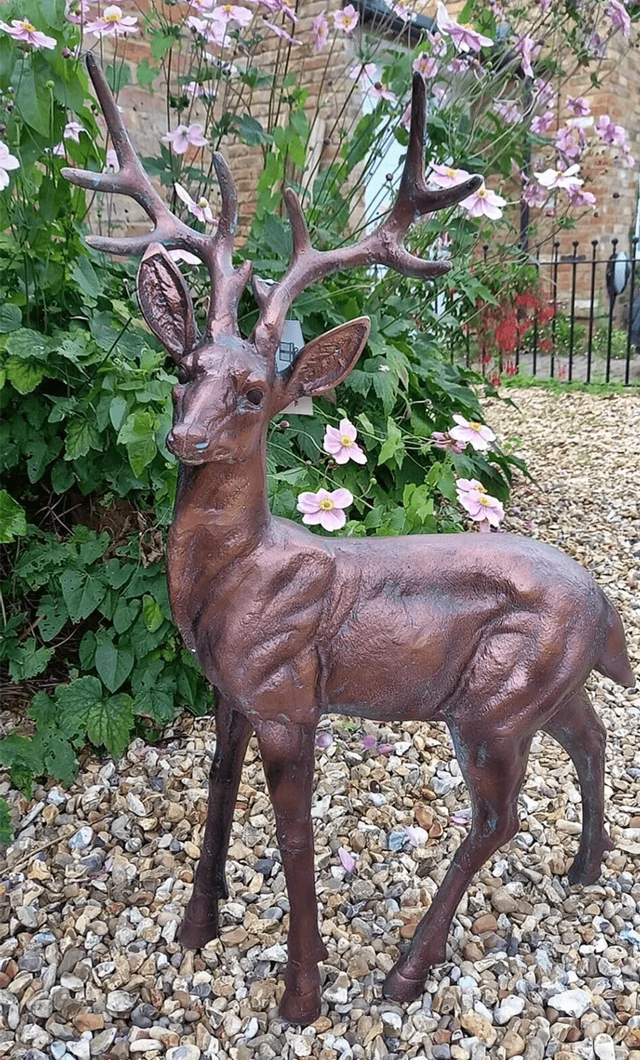 Large Standing Stag Aluminium Ornament - 97cm Tall 3 Large Standing Stag Aluminium Ornament - 97cm Tall