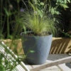 Stewart 40cm Low Round Beton Planter In Dark Grey 1 Stewart 40cm Low Round Beton Planter In Dark Grey -Fresh Gardenly Store l stewart beton round low