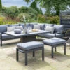 Norfolk Leisure Titchwell Corner Sofa Set With Gas Adjustable Table In Anthracite
