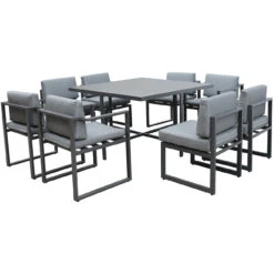 Kettler Menos Versa 8 Seat Compact Dining Set -Fresh Gardenly Store menos 8 set studio giant
