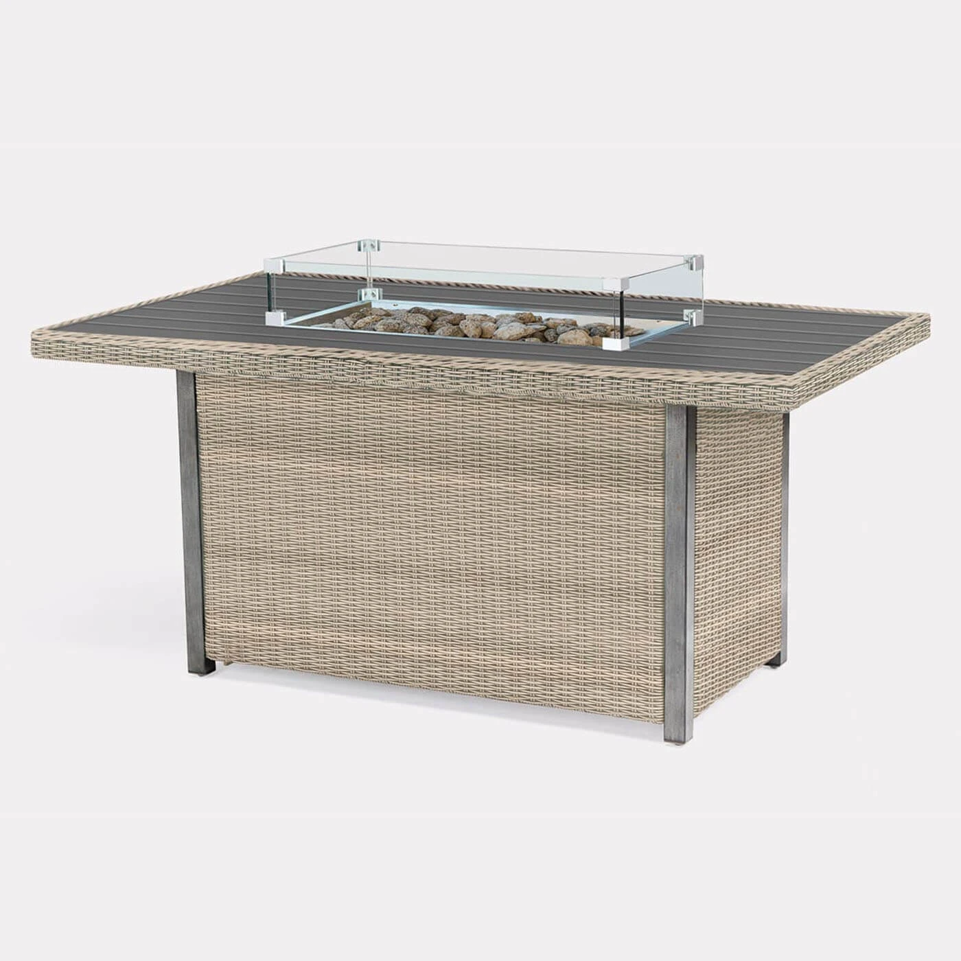 Kettler Palma Left Hand Corner Sofa With Fire Pit Table In Oyster And Stone 5 Kettler Palma Left Hand Corner Sofa With Fire Pit Table In Oyster And Stone - Image 3