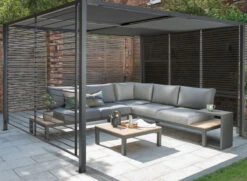 Kettler Deluxe 3 X 3.5m Aluminium Panalsol (with LED Solar Lights) -Fresh Gardenly Store panalsol deluxe lifestyle giant