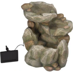 Rock Fall Fountain Solar Water Feature -Fresh Gardenly Store rockfall studio