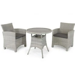 Kettler Palma Bistro Set In White Wash -Fresh Gardenly Store s kettler palma bistro set white wash