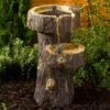 Solar Power Tree Trunk Birdbath 1 Solar Power Tree Trunk Birdbath -Fresh Gardenly Store tree trunk birdbath giant