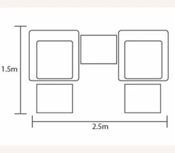 Hartman Vienna Reclining Companion Set - Xerix/Slate -Fresh Gardenly Store vienna comp