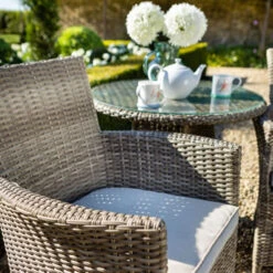 Hartman Westbury Bistro Set In Beech / Dove -Fresh Gardenly Store westbury bistro detail large