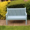 Sandwick Winawood 3 Seater Wood Effect Garden Bench - Blue -Fresh Gardenly Store winawood sandwick 3 powder blue l