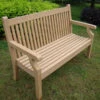 Sandwick Winawood 3 Seater Wood Effect Garden Bench - Teak Finish -Fresh Gardenly Store winawood teak thin slat giant